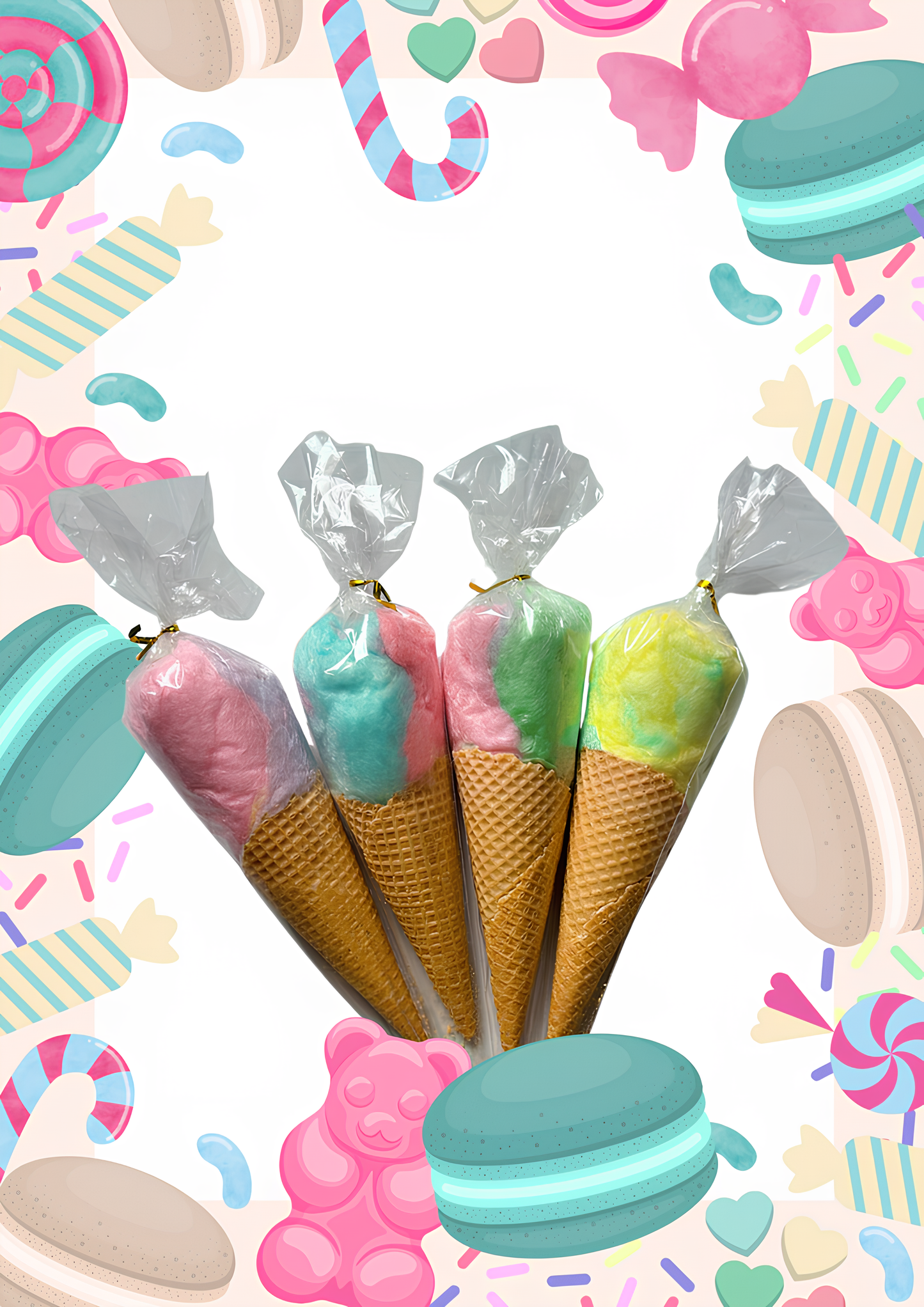 Fluffy Freeze Suikerspin traktatie ijsje (4 Stuks)